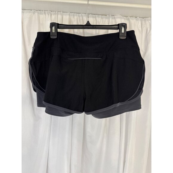 Avia Black & Gray Womens Running Shorts Size L - Picture 2 of 6